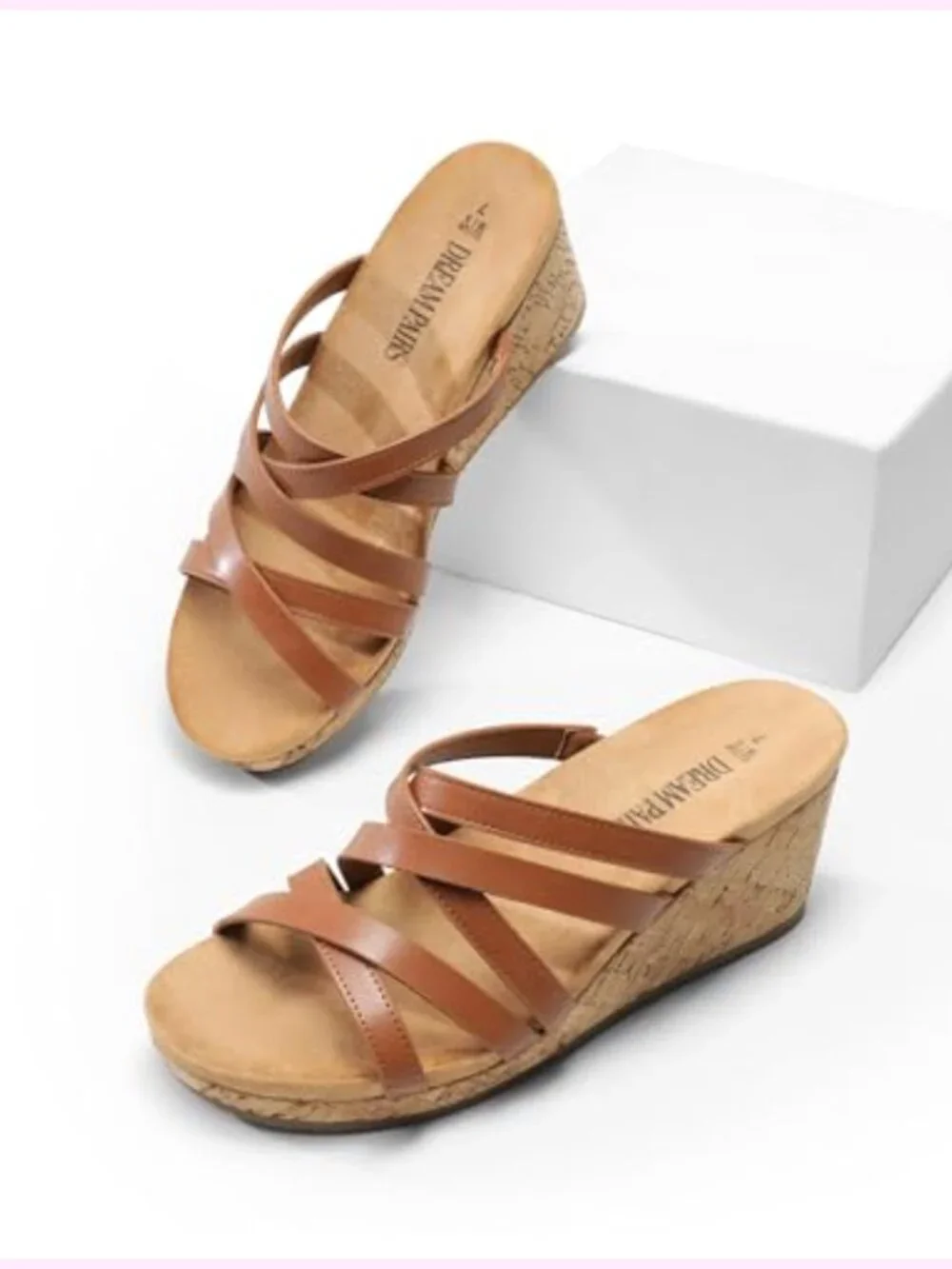 Cloud-Like Comfort Strappy Wedge Platform Sandals Slip-On Design